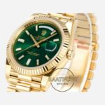 Rolex Day Date 228238 Gölgeli Yeşil Kadran 40mm 904L Gold Çelik Super Clone ETA