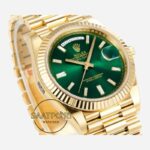 Rolex Day Date 228238 Gölgeli Yeşil Kadran 40mm 904L Gold Çelik Super Clone ETA