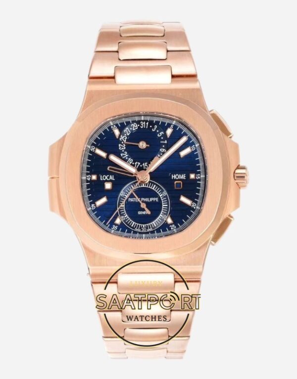 Patek Philippe Nautilus 59901R-001 Full Rose Kasa Mavi Kadran CH 28-520 C FUS Super Clone ETA