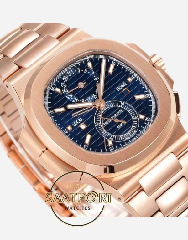 Patek Philippe Nautilus 59901R-001 Full Rose Kasa Mavi Kadran CH 28-520 C FUS Super Clone ETA