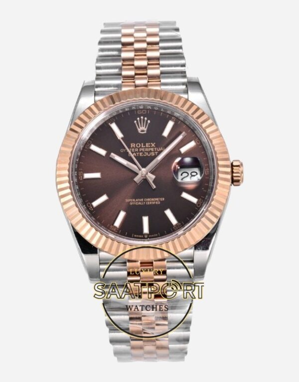Rolex Datejust 126331 Vs Factory 41mm Çikolata Kadran 904L Jubilee 3235 Super Clone ETA