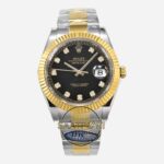Rolex Datejust 126333 Clean Factory 41mm Taşlı Siyah Kadran 904L Oyster 3235 Super Clone ETA