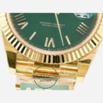 Rolex Day Date 228238 Roma Rakamlı Yeşil Kadran 40mm Full Gold 904L Çelik Super Clone ETA