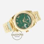 Rolex Day Date 228238 Roma Rakamlı Yeşil Kadran 40mm Full Gold 904L Çelik Super Clone ETA