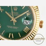 Rolex Day Date 228238 Roma Rakamlı Yeşil Kadran 40mm Full Gold 904L Çelik Super Clone ETA