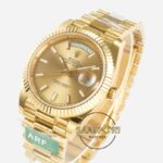 Rolex Day Date 228238 Şampanya Kadran 40mm Full Gold 904L Çelik Super Clone ETA