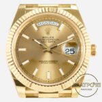Rolex Day Date 228238 Şampanya Kadran 40mm Full Gold 904L Çelik Super Clone ETA