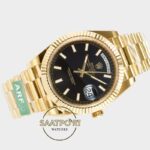 Rolex Day Date 228238 Siyah Oniks Kadran 40mm Full Gold 904L Çelik Super Clone ETA