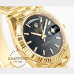 Rolex Day Date 228238 Siyah Oniks Kadran 40mm Full Gold 904L Çelik Super Clone ETA