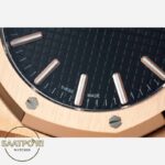 Audemars Piguet 15510OR Royal Oak 41mm DDF Full Rose Factory Grande Tapisserie Black Dial 4302 Super Clone ETA