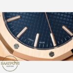Audemars Piguet 15510OR Royal Oak 41mm DDF Full Rose Factory Grande Tapisserie Blue Dial 4302 Super Clone ETA