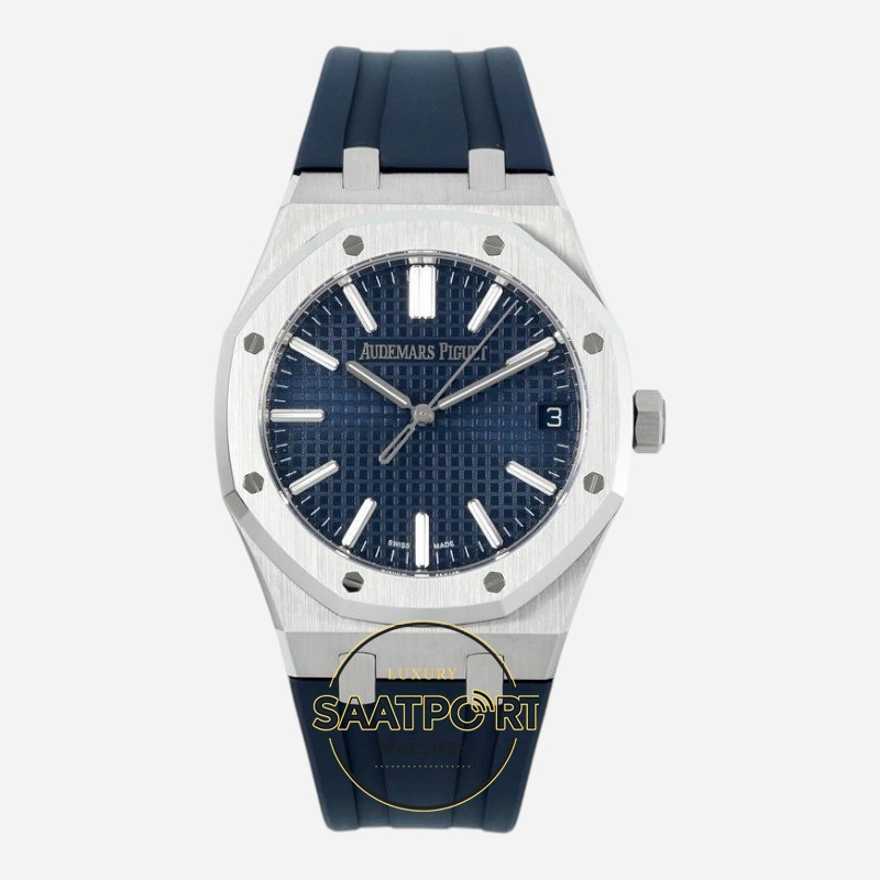 Audemars Piguet 15510ST Royal Oak 41mm DDF Factory Grande Tapisserie Mavi Kadran 4302 Super Clone ETA (1) Audemars Piguet 15510ST Royal Oak 41mm DDF Factory Grande Tapisserie Mavi Kadran 4302 Super Clone ETA