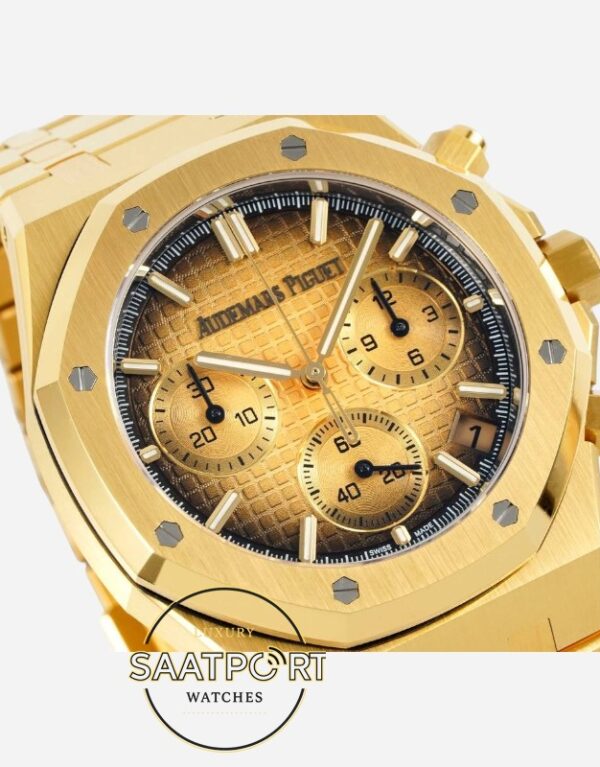 Audemars Piguet 26240BA Royal Oak 41mm DDF Factory Grande Tapisserie Sarı Siyah Kadran 4401 Super Clone ETA