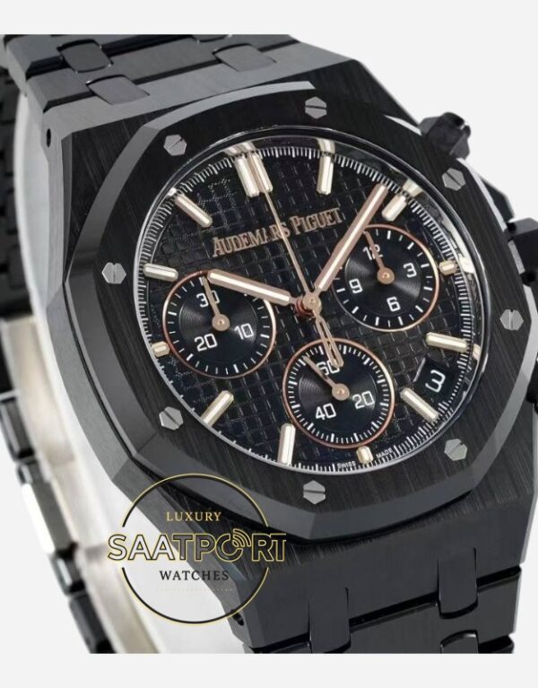 Audemars Piguet 26240CE Royal Oak 41mm Full Black Ceramic DDF Factory Grande Tapisserie Dial 4401 Super Clone ETA
