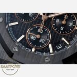Audemars Piguet 26240CE Royal Oak 41mm Full Black Ceramic DDF Factory Grande Tapisserie Dial 4401 Super Clone ETA