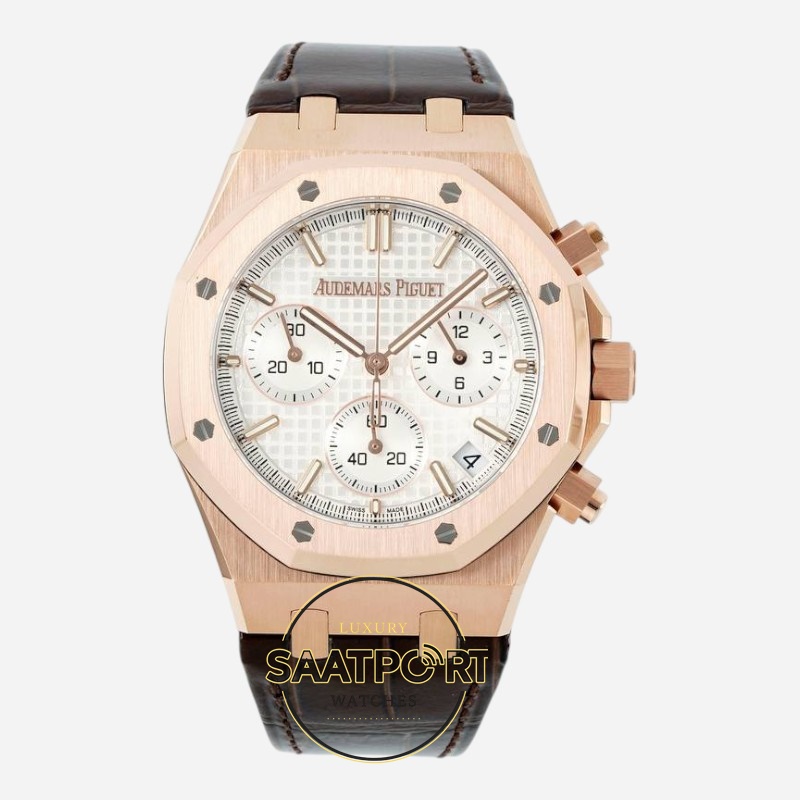Audemars Piguet 26240OR Royal Oak 41mm DDF Factory Grande Tapisserie Beyaz Kadran 4401 Super Clone ETA (1) Audemars Piguet 26240OR Royal Oak 41mm DDF Factory Grande Tapisserie Beyaz Kadran 4401 Super Clone ETA