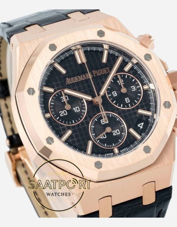 Audemars Piguet 26240OR Royal Oak 41mm DDF Factory Grande Tapisserie Full Siyah Kadran 4401 Super Clone ETA