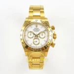 Rolex Daytona 40mm 126508 White Yellow Gold BTF Factory Eta Saat karşıdan görünüm