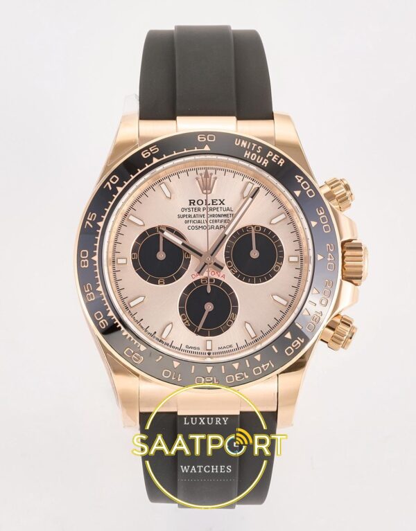 Rolex Daytona 40mm 126515 Rose Gold Oysterflex ARF Factory Eta Saat karşıdan görünüm
