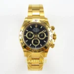 Rolex Daytona 40mm 126508 Black Yellow Gold BTF Factory Eta Saat karşıdan görünüm