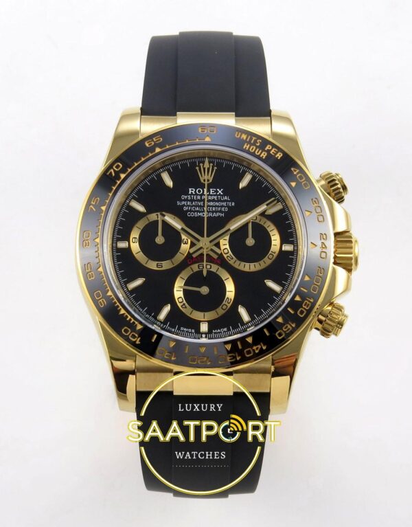 Rolex Daytona 40mm 126518 Black Oysterflex ZF Factory Eta Saat karşıdan görünüm