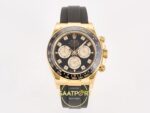 Rolex Daytona 40mm 126518 Black Yellow Gold Diamonds Oysterflex ARF Factory Eta Saat karşıdan görünüm