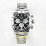 Rolex Daytona 40mm 126509 Black Silver Diamonds BTF Factory Eta Saat karşıdan görünüm