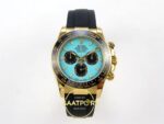 Rolex Daytona 40mm 126518 Tiffany Turquoise Oysterflex ZF Factory Eta Saat karşıdan görünüm