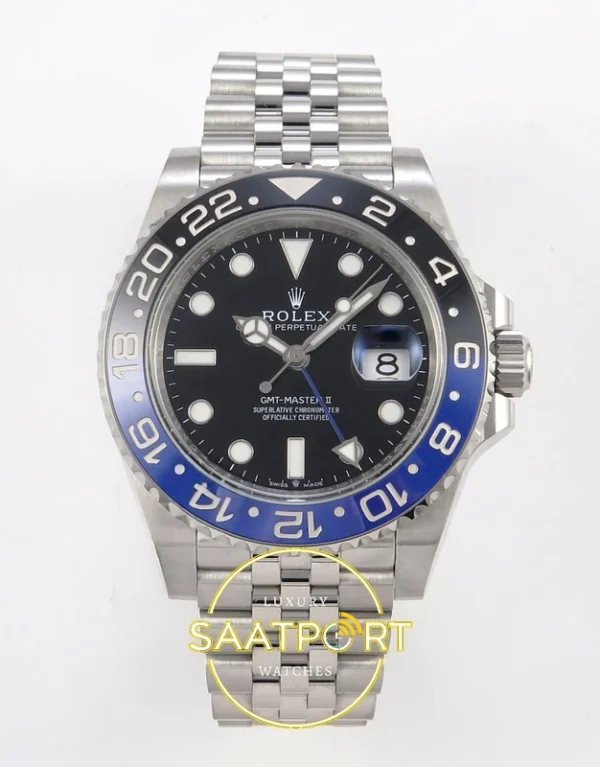 GMT-Master II 126710 Batman BLNR Jubilee VSF V3 karşıdan görünüm