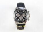 Rolex Daytona 40mm 126519 Black Silver Subdial Diamonds Oysterflex VF Factory Eta Saat karşıdan görünüm