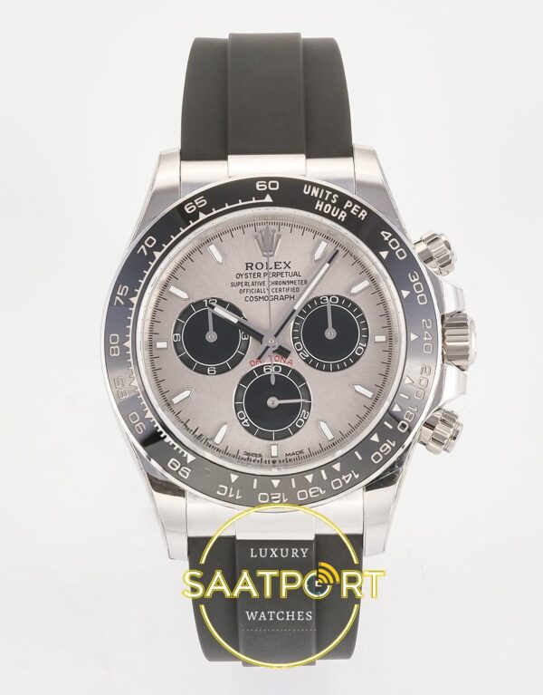 Rolex Daytona 40mm 126519 Gray Oysterflex ARF Factory Eta Saat karşıdan görünüm