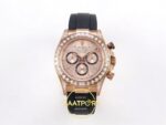 Rolex Daytona 40mm 126535TBR Rose Gold Oysterflex QF Factory Eta Saat karşıdan görünüm