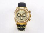 Rolex Daytona 40mm 126538TBR Yellow Gold Oysterflex QF Factory Eta Saat karşıdan görünüm