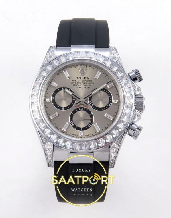 Rolex Daytona 40mm 126539TBR Gray Oysterflex QF Factory Eta Saat karşıdan görünüm