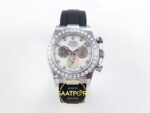 Rolex Daytona 40mm 126539TBR White MOP Oysterflex QF Factory Eta Saat karşıdan görünüm