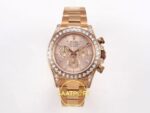 Rolex Daytona 40mm 126595TBR Rose Gold Rose Gold Bracelet QF Factory Eta Saat karşıdan görünüm