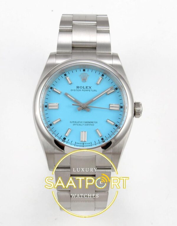 Rolex Oyster Perpetual 41mm 124300 Tiffany Dial VSF Factory Super Clone ETA karşıdan görünüm