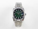 Rolex Datejust 41mm 126334 Ombre Green Fluted Jubilee VSF Factory Super Clone ETA karşıdan görünüm