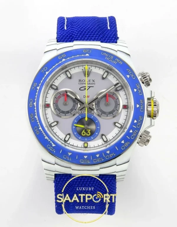 Rolex Daytona DIW White Carbon GT Blue White Dial Blue Nylon Eta Saat