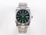 Rolex Datejust 41mm 126334 Ombre Green Fluted Oyster VSF Factory Super Clone ETA karşıdan görünüm