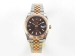 Rolex Datejust 41mm 126331 Brown Stick Dial Jubilee VSF V3 Eta Saat karşıdan görünüm