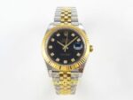 Rolex Datejust 41mm 126333 Black Diamonds Dial Jubilee VSF V3 Eta Saat karşıdan görünüm