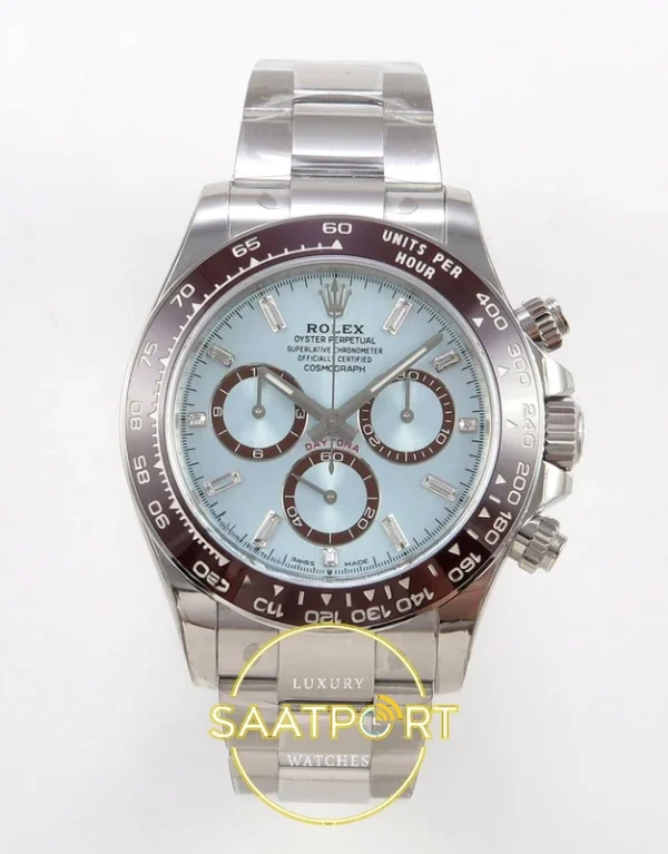 Rolex Daytona 40mm 126506 Ice Blue Crystal VSF Factory V2 Eta Saat karşıdan görünüm
