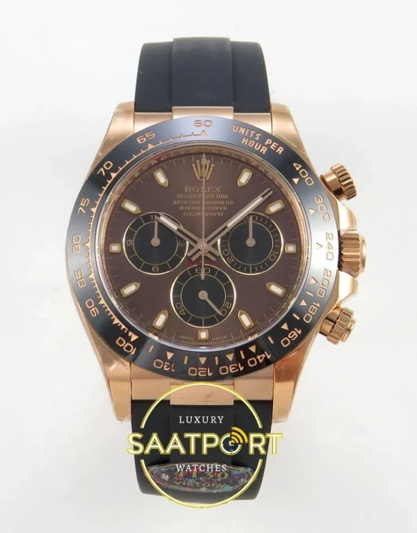 Rolex Daytona 40mm 116515 Brown Black VF Factory Eta Saat karşıdan görünüm