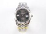 Rolex Datejust 41mm 126334 Gray Dial Green Roman Jubilee VSF V3 Eta Saat karşıdan görünüm