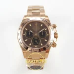 Rolex Daytona 40mm 116505 Brown Rose Gold VF Factory Eta Saat karşıdan görünüm