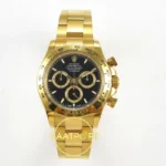 Rolex Daytona 40mm 126508 Black Yellow Gold QF Factory Eta Saat karşıdan görünüm