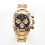 Rolex Daytona 40mm 126505 Black Rose Gold QF Factory Eta Saat karşıdan görünüm