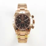 Rolex Daytona 40mm 126505 Brown Rose Gold QF Factory Eta Saat karşıdan görünüm
