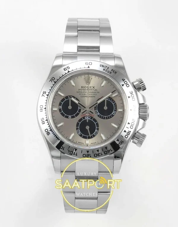 Rolex Daytona 40mm 126509 Gray Black QF Factory Eta Saat karşıdan görünüm